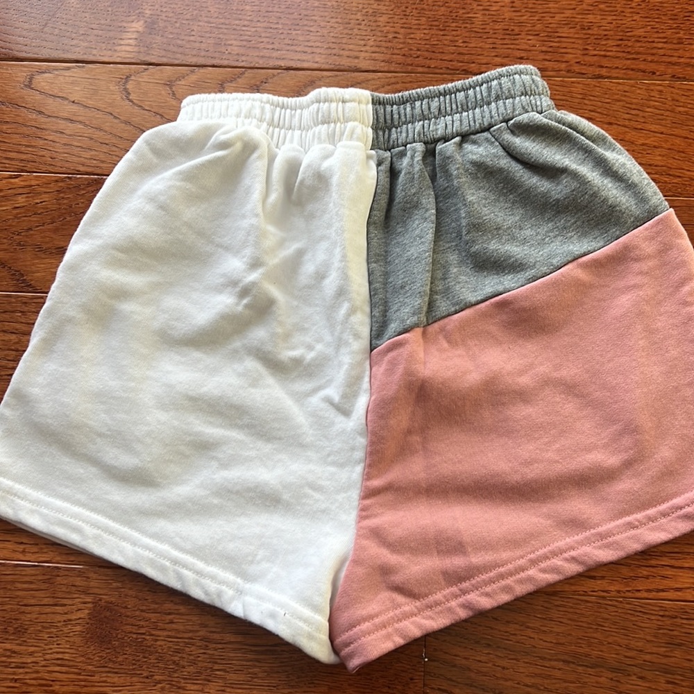 Multiple Color Patch Work Shorts - Picture 2 of 4